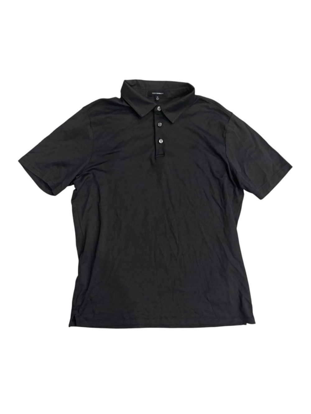 Men's Black Grey Short-Sleeve Polo Shirt Size XL